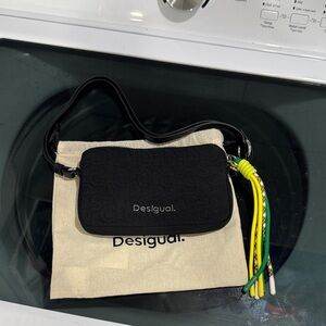 Desigual Black Bag with Vibrant Tassels & duster